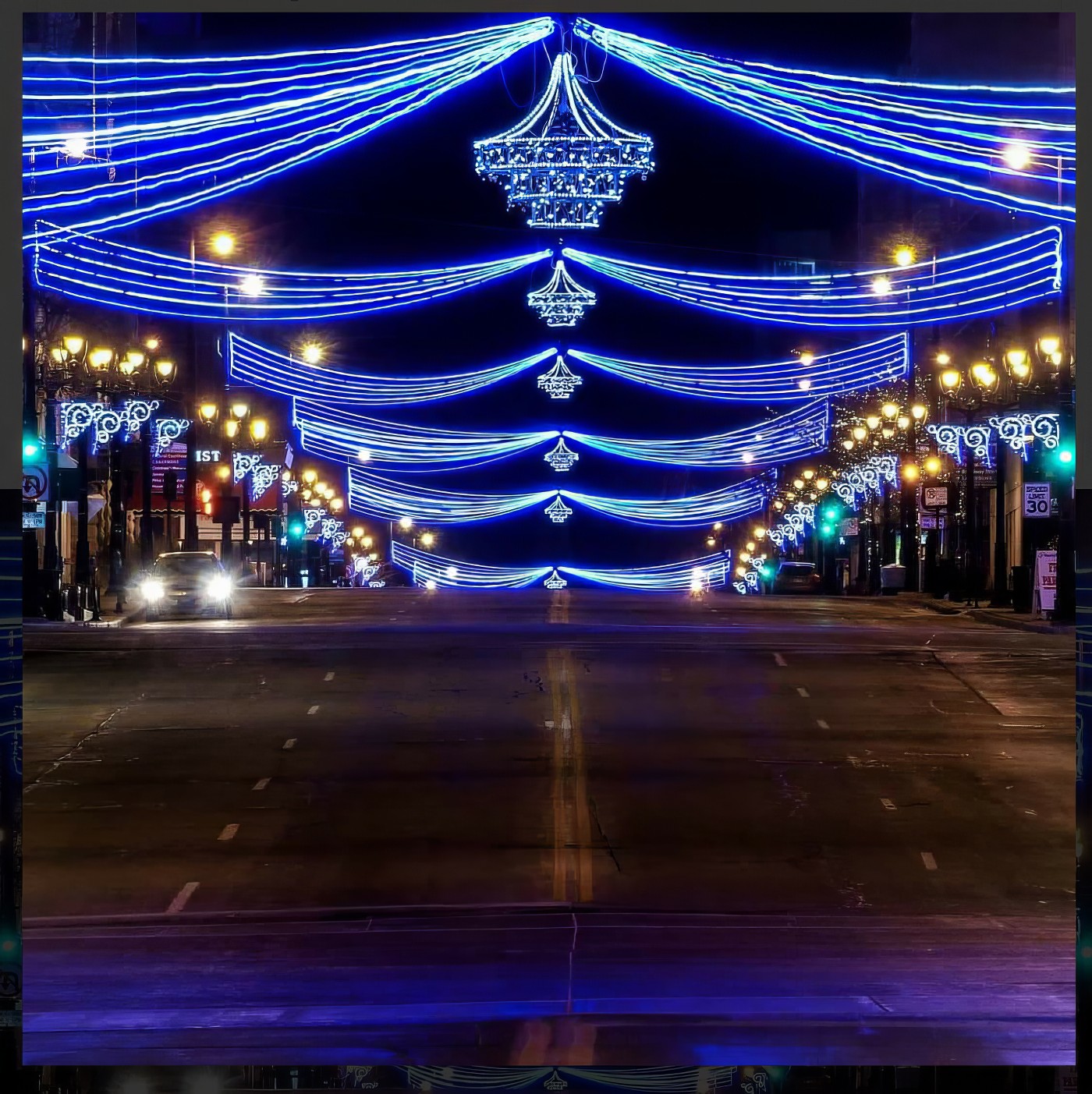 Older Wisconsin Avenue overhead décor - Holiday and Seasonal Decor - KEI
